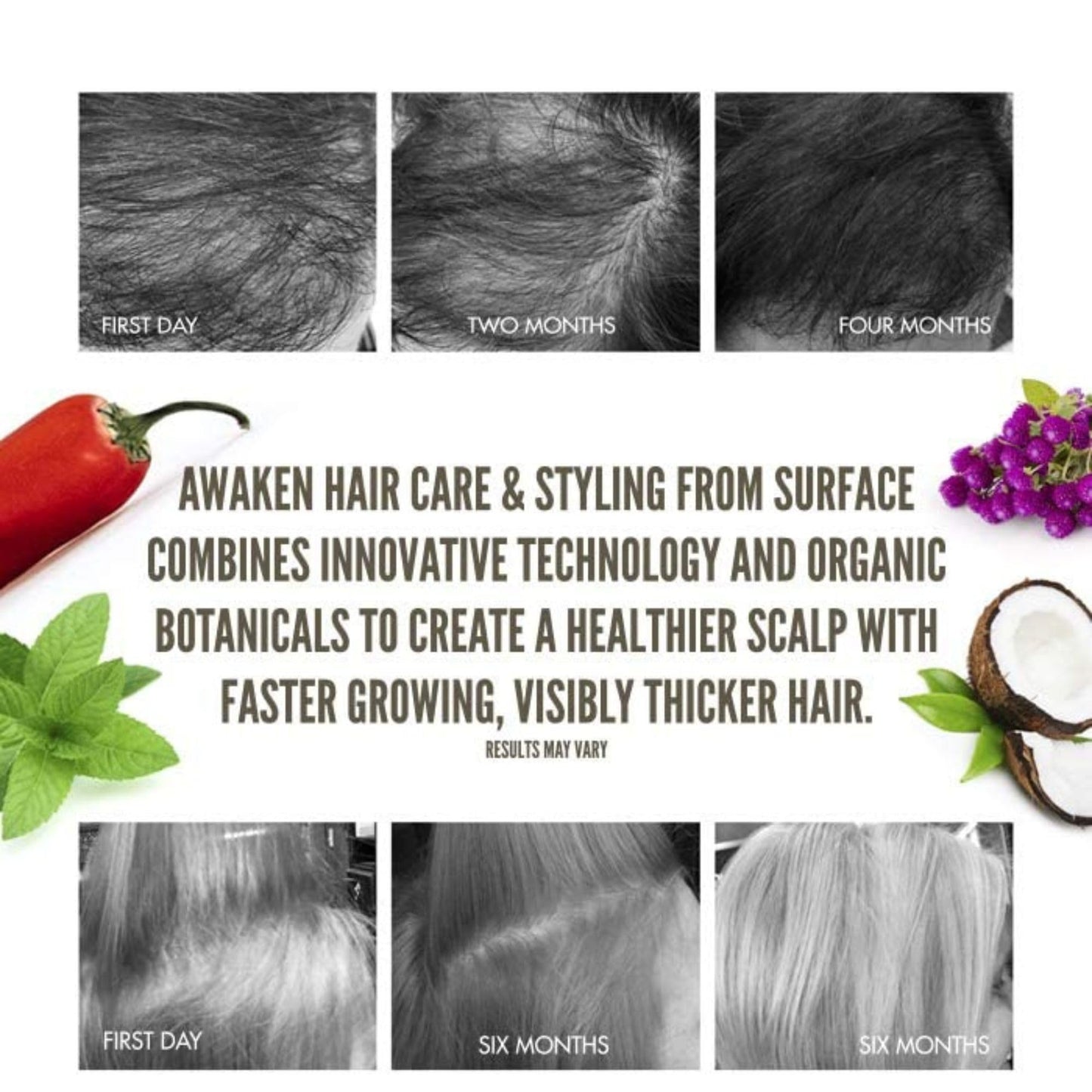 Surface Hair - Awaken Mousse: Color Safe, Volumizing, Firm Hold Hair Mousse to Thicken Hair, Sulfate-Free, Paraben-Free, 8.8 oz