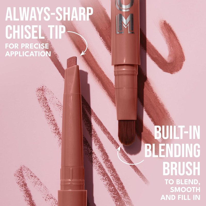 Buxom Power Line Lip Liner - Long-Lasting Waterproof Pencil with Peptides & Vitamin E | Matte Finish, Cruelty-Free