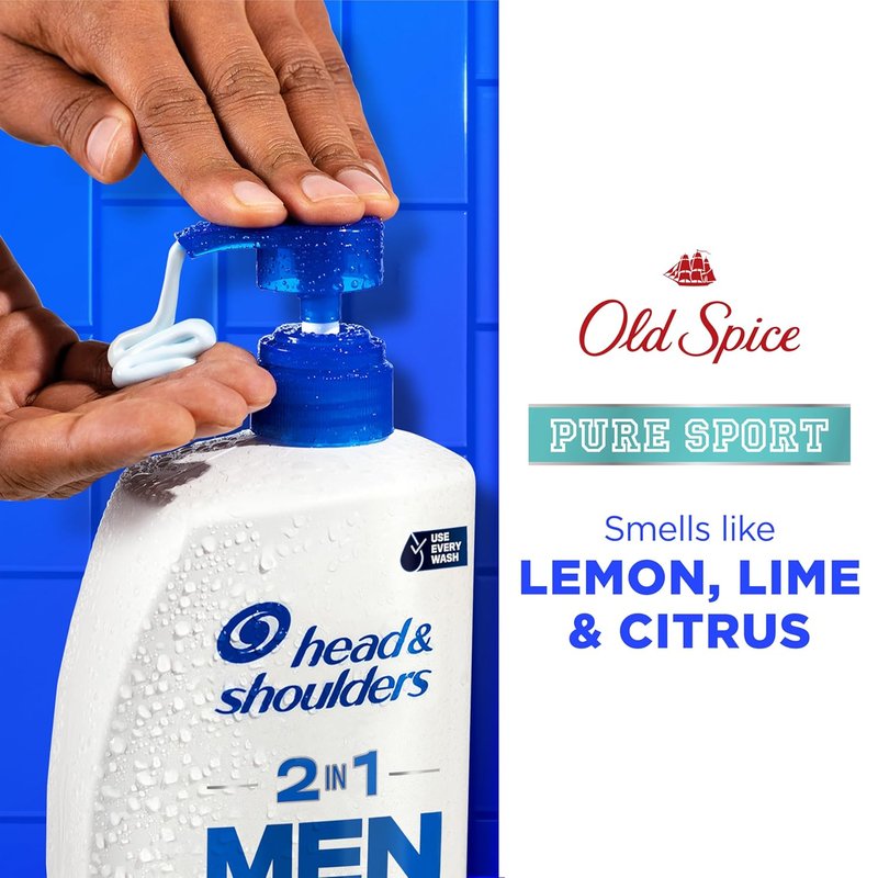 Head & Shoulders Men's Anti-Dandruff Shampoo & Conditioner - 1% Pyrithione Zinc | 31.4 fl oz Twin Pack