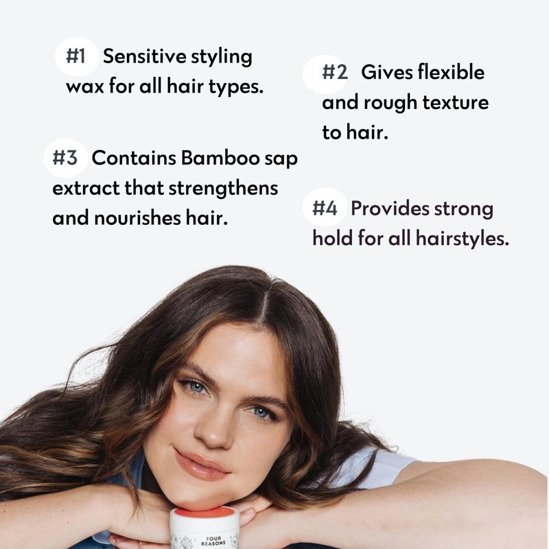No nothing Styling Wax – Fragrance Free Matte Hair Wax for Men & Women – Unscented Strong Hold Hair Paste for Sensitive Scalp – Easy At Home Styling – 3.4 oz