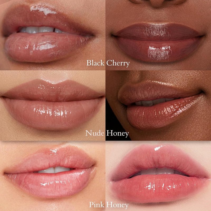 Sheer Tinted Lip Balm - Hydrating Black Cherry Tint for All Skin Tones | Moisturizing Formula, Ultra-Glossy Finish