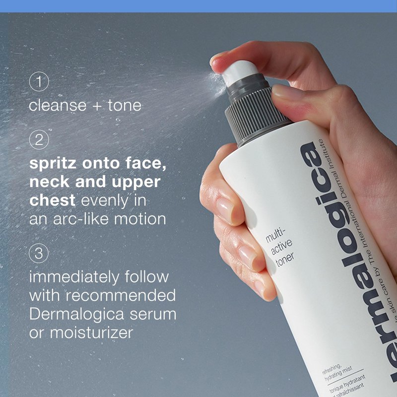 Dermalogica Multi-Active Toner, Facial Spray for Hydrating, Calming, Refreshing - Help Condition Skin and Prepare for Moisture Absorption, 8.4 Fl Oz