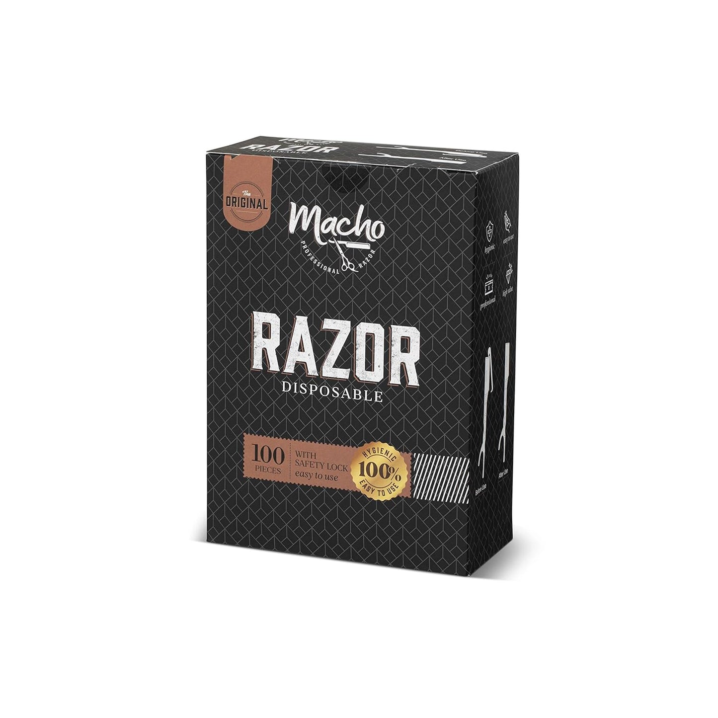 Professional Straight Razors for Men - 100 Disposable Edge Razors with Stainless Steel Blades | Essential Barber Accessories for Close Shaving