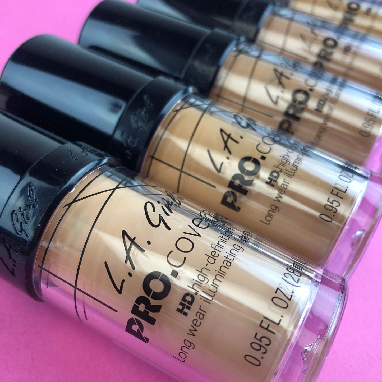L.A. Girl Pro Coverage Liquid Foundation, Natural, 0.95 Fl Oz (Pack of 2)