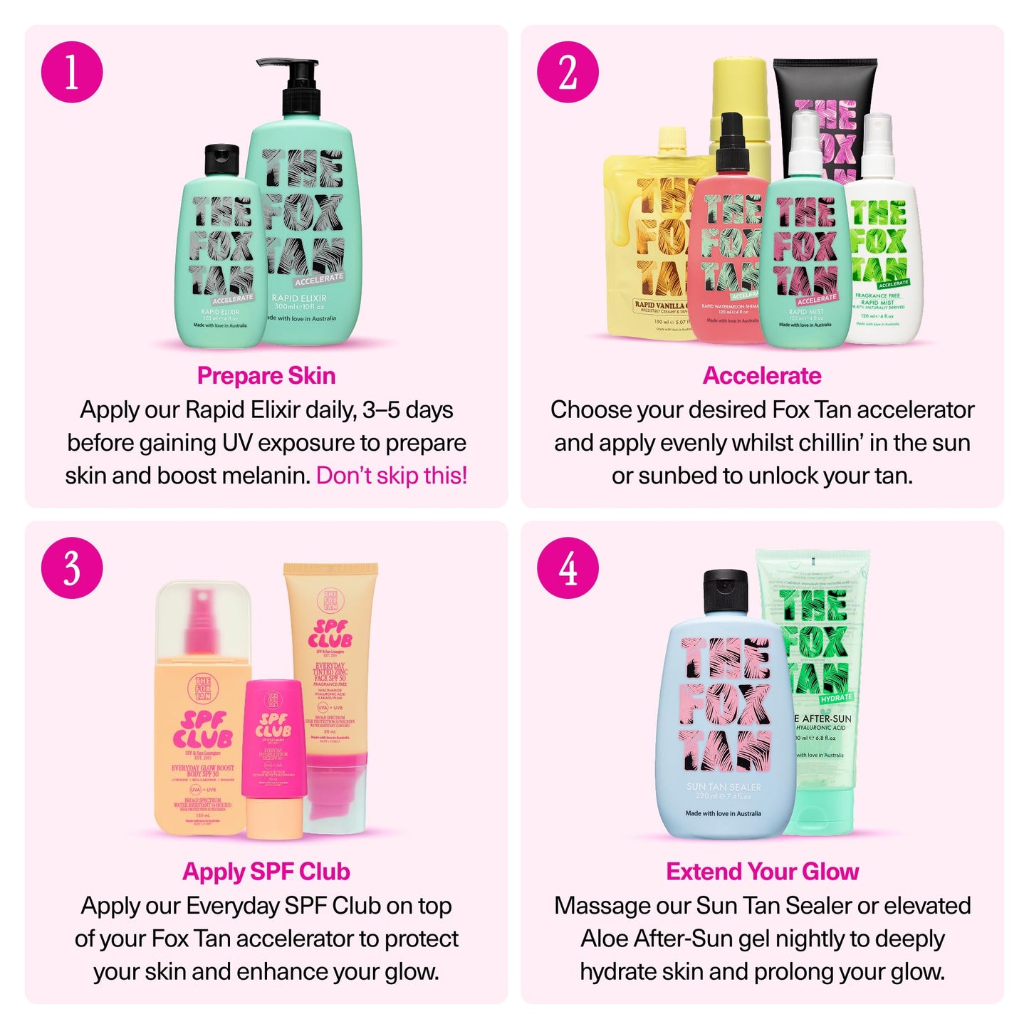 The Fox Tan Rapid Tanning Elixir, Natural Tanning Accelerator Lotion For Darker & Faster Tans, Creates Flawless Tan Skin, Vegan & Cruelty-Free, 300mL