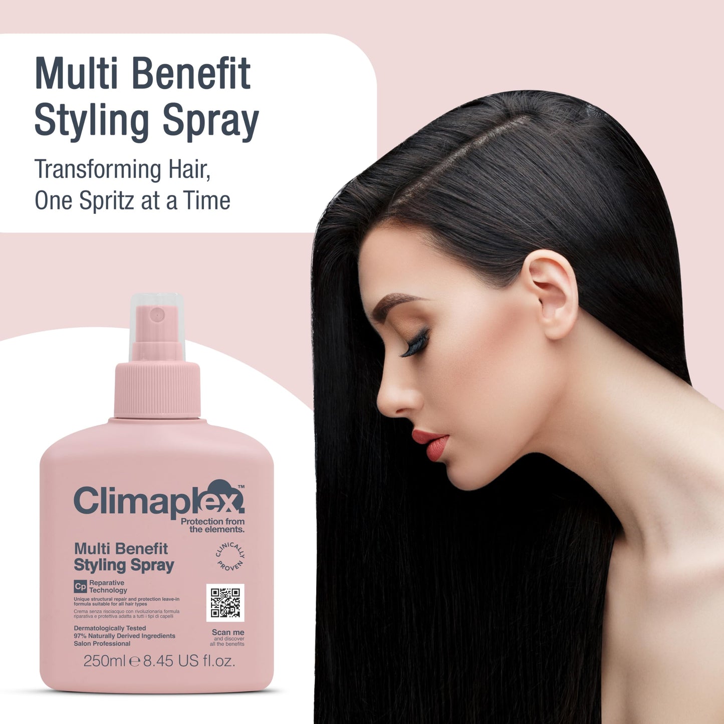 Climaplex Multi Benefit Styling Spray - Anti-Humidity Frizz Control - Helps Strengthen and Prevent Heat Damage - Contains Detangling Benefits - Infused with Coconut, Avocado and Shea Butter - 8.45 oz