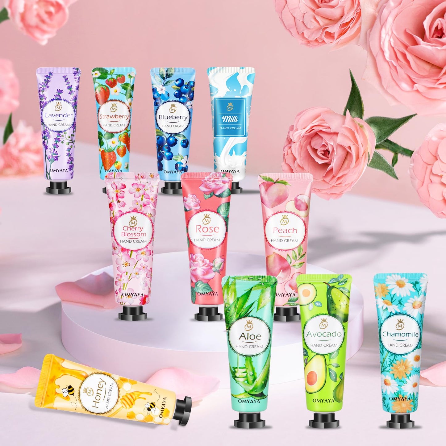 KIYTARBOO 120 Pack Bulk Lotion, Teacher Appreciation Gifts, Mini Hand Cream Gift Set, Travel Size Lotion, Hand Cream for Dry Cracked Hands, Bulk Valentine's Day Gifts for Adults Women Nurse Coworkers