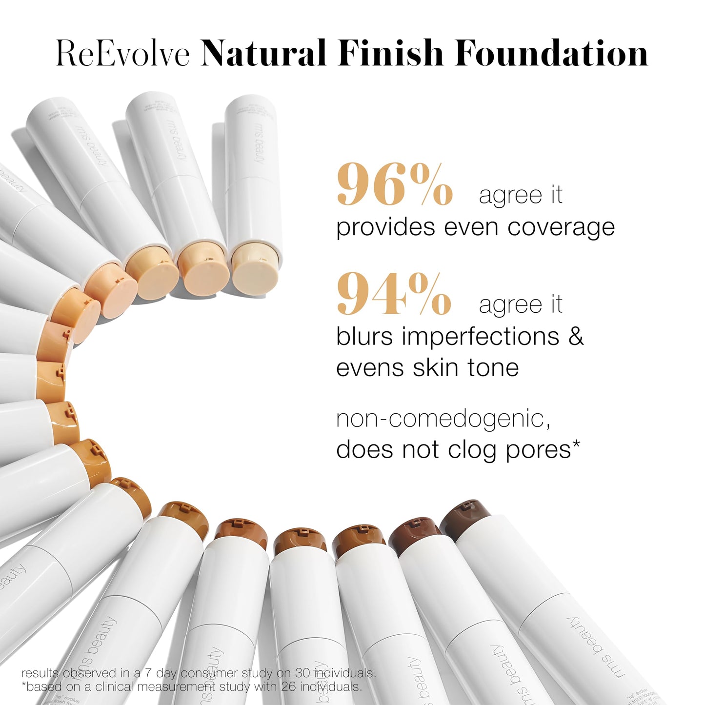 RMS Beauty ReEvolve Natural Finish Liquid Foundation Lightweight Hydrating Buildable Coverage for Medium Skin Tone Evenness Nourishing & Long-Lasting 1 fl oz