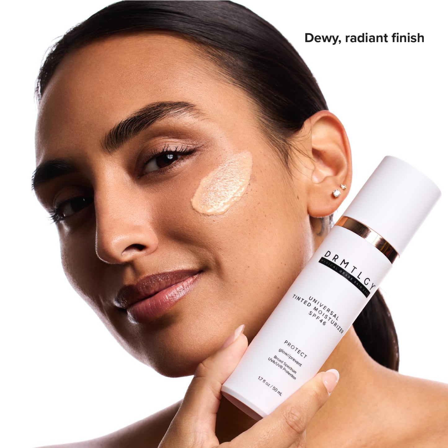 DRMTLGY Universal Tinted Moisturizer SPF 46 – Hydrating Dewy Tinted Sunscreen for Face with Zinc Oxide & Octinoxate – Niacinamide & Hyaluronic Acid – Broad Spectrum Lightweight Daily SPF