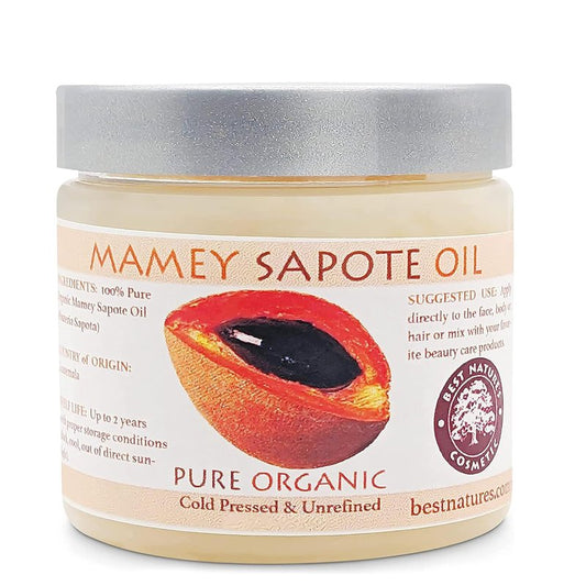 Nature's Cosmetics Mamey Sapote Oil - Organic Cold Pressed Hair & Skin Oil for Curly Hair | 5 fl oz / 150 ml