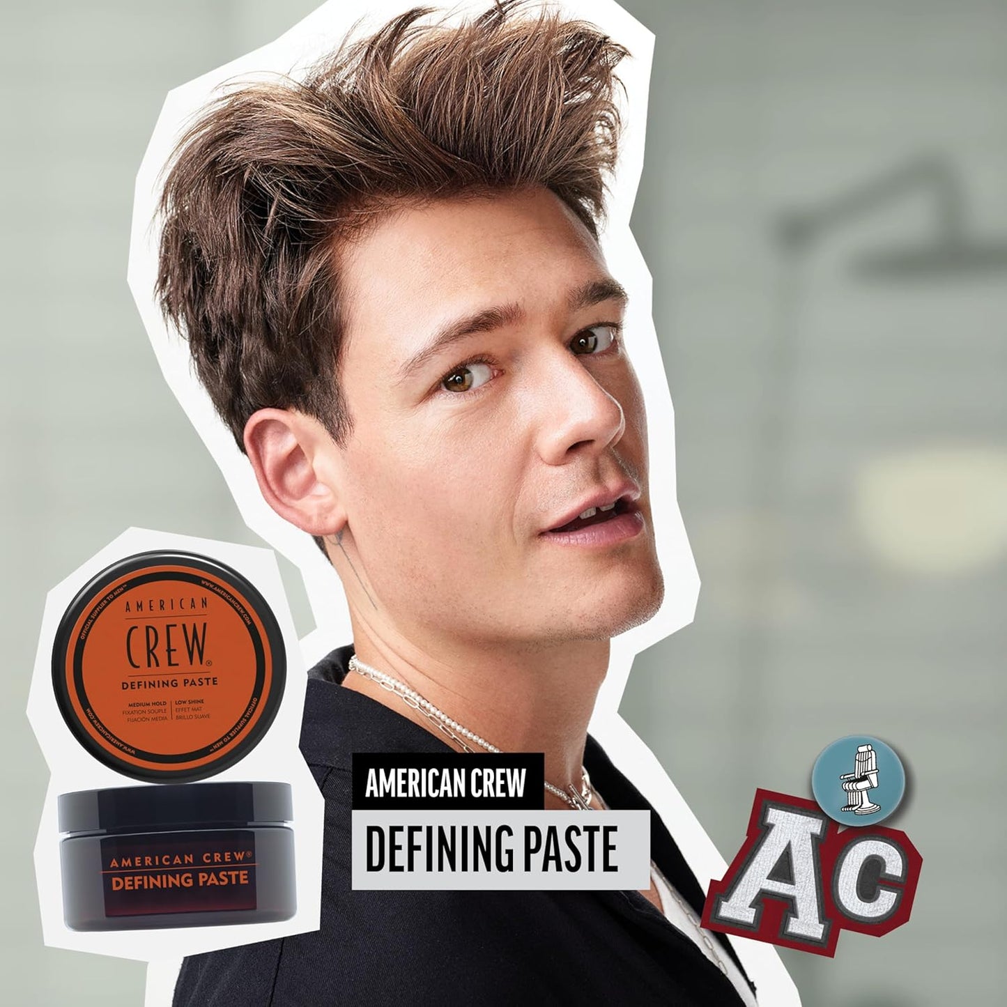 American Crew Hair Defining Paste - Medium Hold Hair Gel with Low Shine | 3 oz