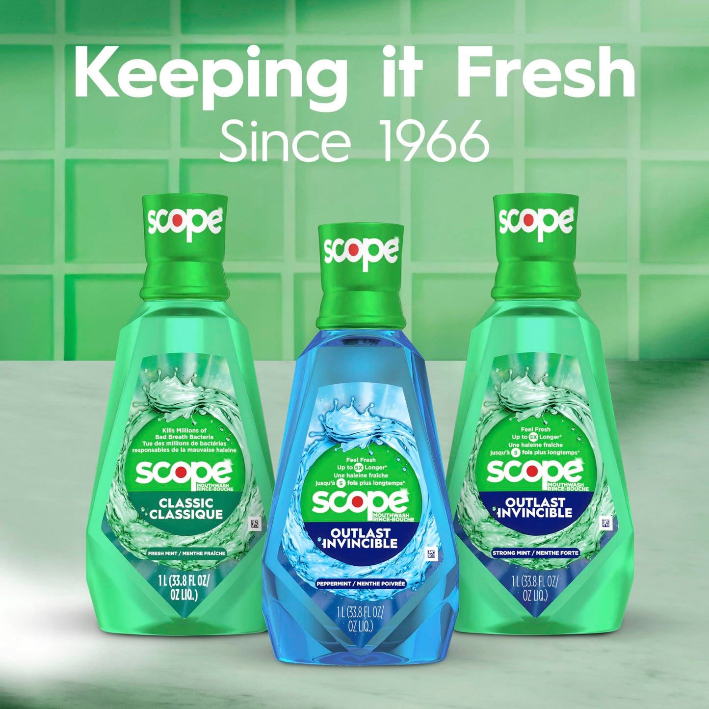Crest Scope Classic Mouthwash, Original Formula, 500 Ml, 4 Count