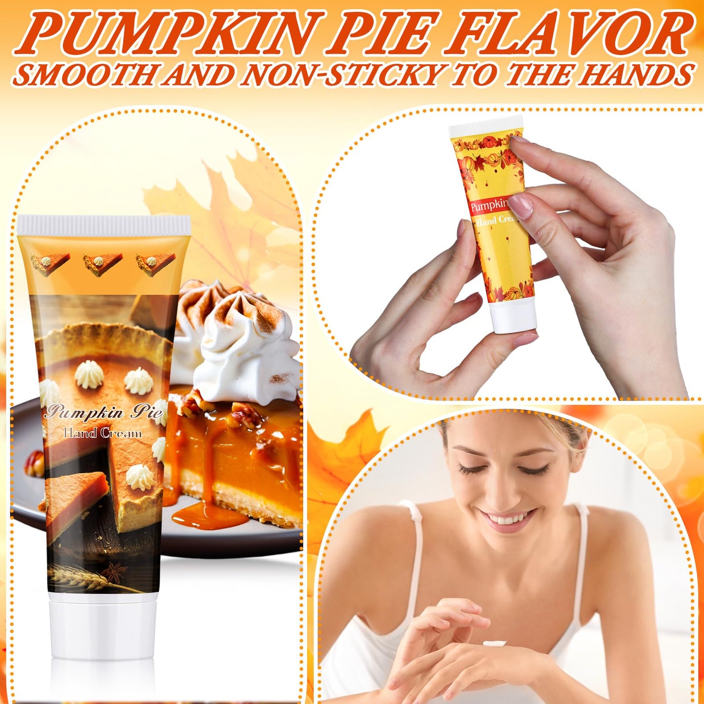 Loopeer 25 Pcs Fall Pumpkin Lotion Bulk Thanksgiving Hand Cream Gifts Pie Spice Lotion Flavor Hand Cream Favors Bulk 30ml Mini Travel Size Autumn Thanksgiving Party Supplies
