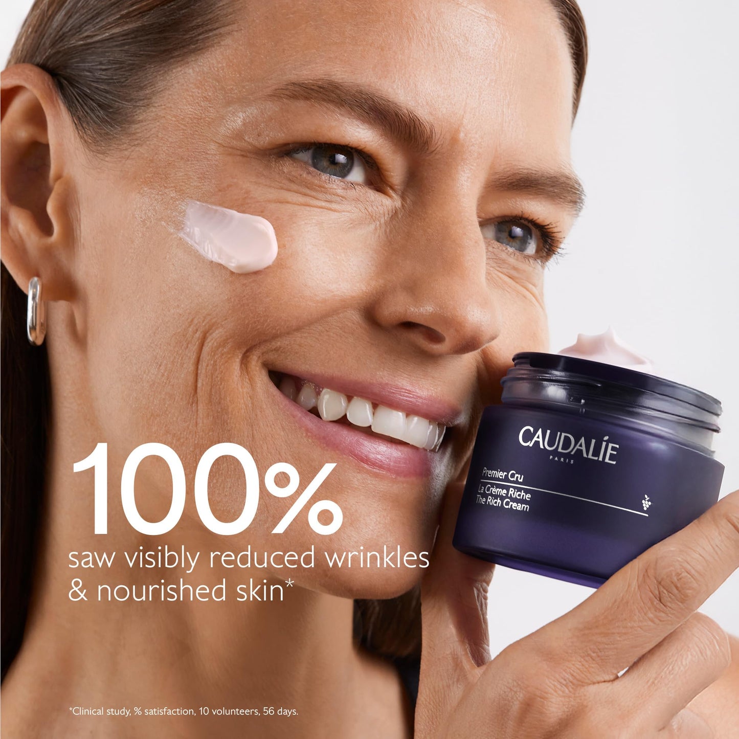 Caudalie Premier Cru The Rich Cream, Skin Barrier Repairing Moisturizer with Ceramides, Refillable Jar - 50 mL Rich Cream and 50 mL Refill Pod