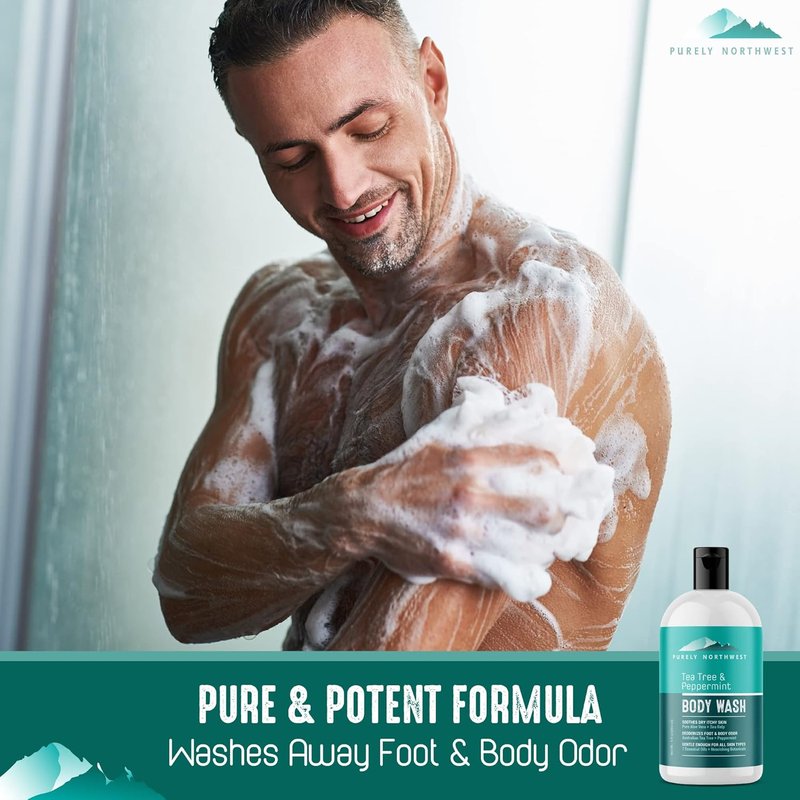 Tea Tree Oil & Peppermint Foot Soak - Epsom Salt Relief for Stubborn Odor, Athletes Foot & Itchy Skin | 16 oz