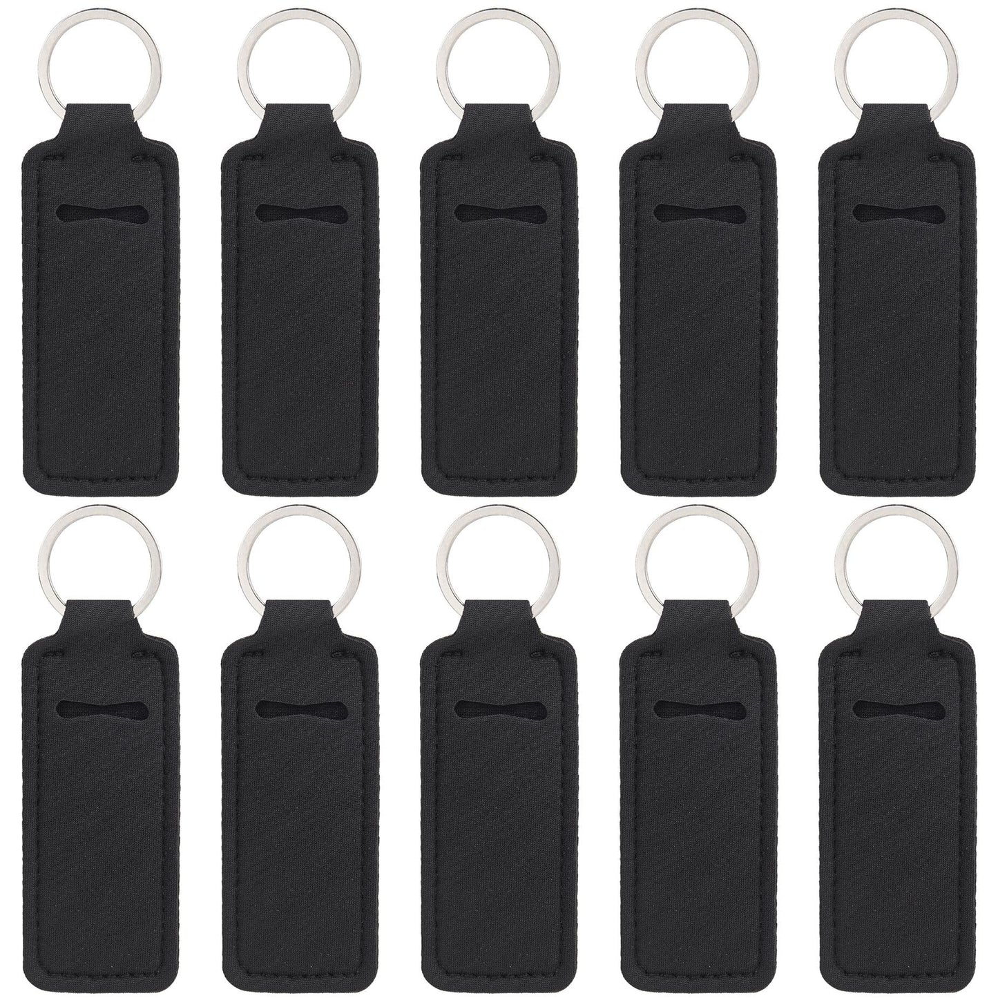 AUEAR, 10 Pack Lip Balm Sleeves Lipstick Holder Chapstick Keychain Holders Gloss for Women and Girls