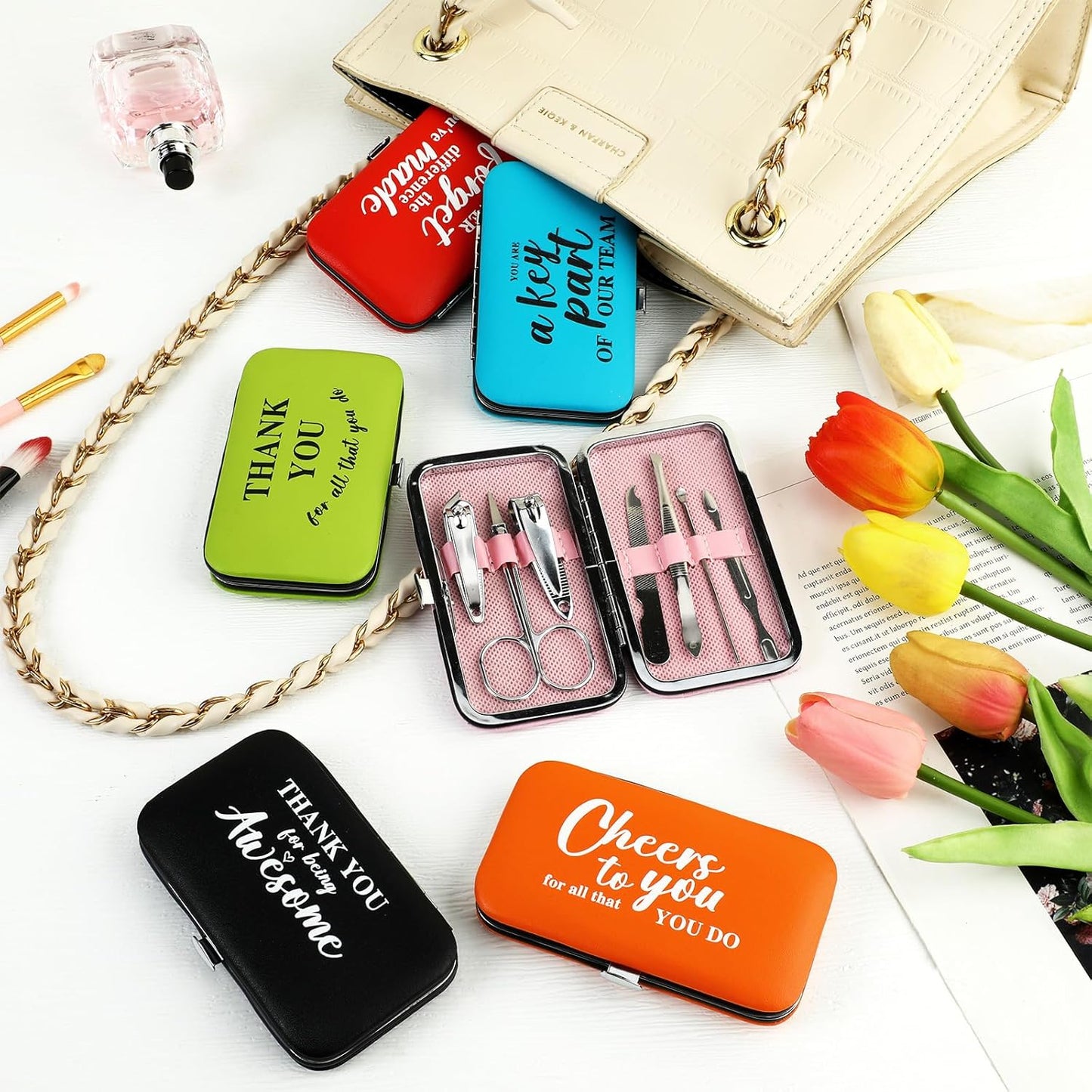 Gisafai 12-Piece Employee Appreciation Gift Set | Inspirational Nail Clipper for Women & Teachers