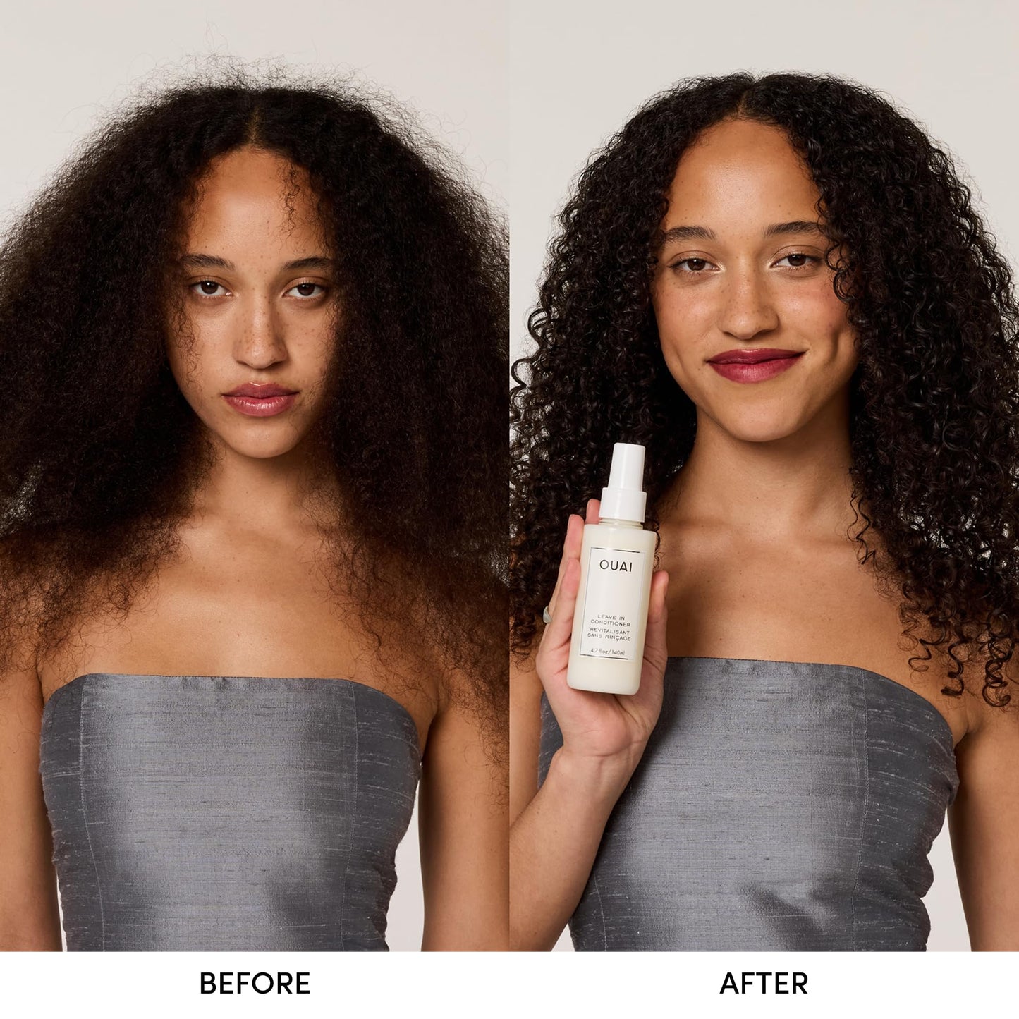 OUAI Leave In Conditioner & Heat Protectant for Hair - Prep Hair for Styling or Use as Detangling Spray to Fight Frizz & Flyaways - No Parabens, Sulfates or Phthalates (1.5 oz) (Pack of 2)