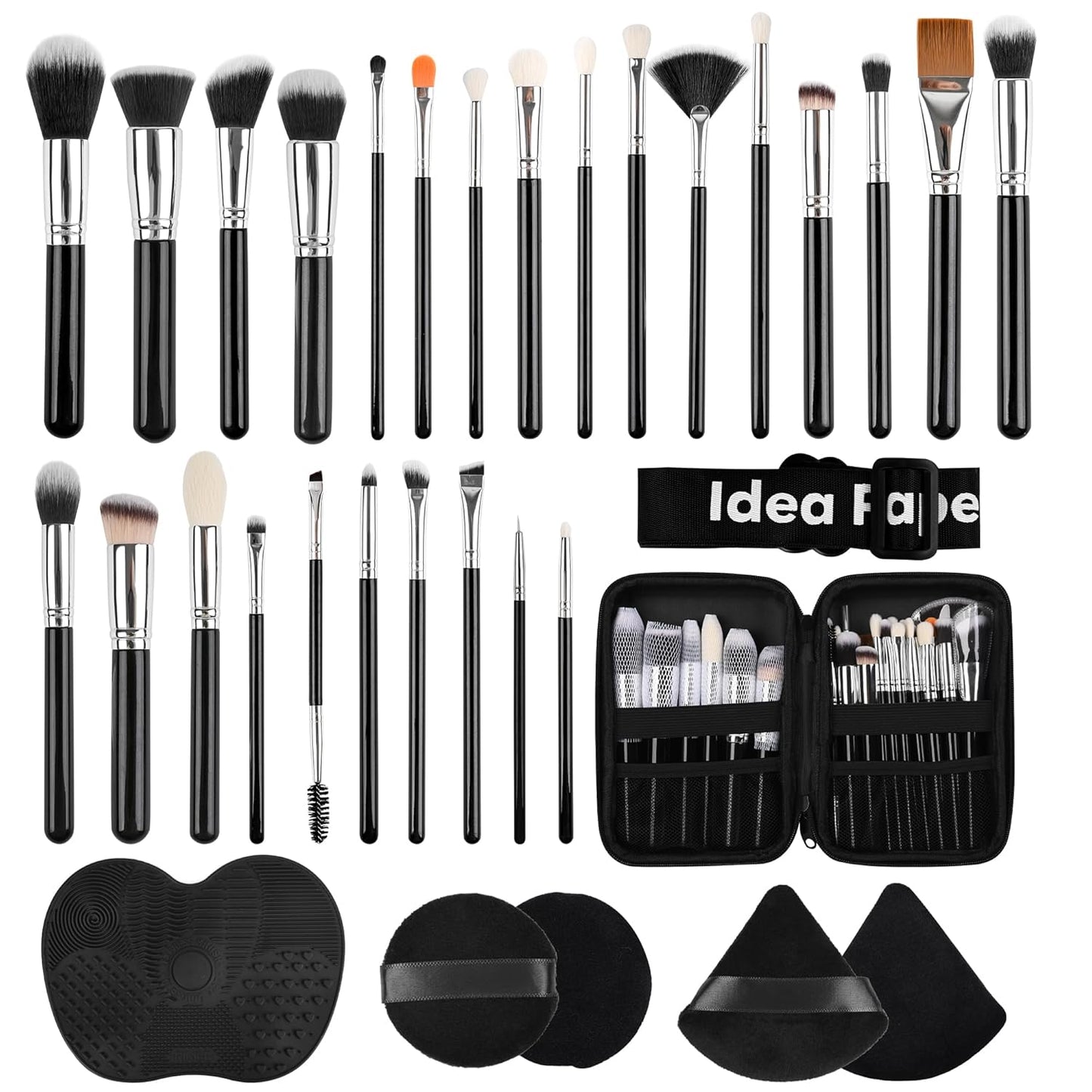32-Piece Makeup Brush Set - Portable Travel Kit with Multi-Functional Tools | Ideal for Foundation & Blending