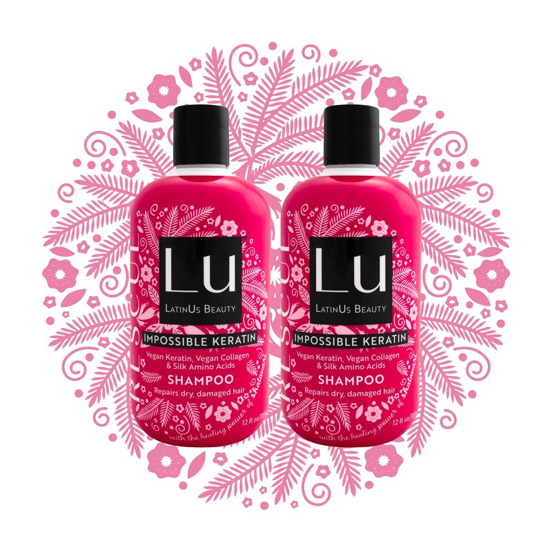 Lu by LatinUs Beauty Rescue Shampoo Set | Hair Repair Shampoo for Dry, Damaged & Color-Treated Hair, Shatavari Infused Glycerin, Daily Repair Hair Products | 12 Fl Oz Each | 2-Pack
