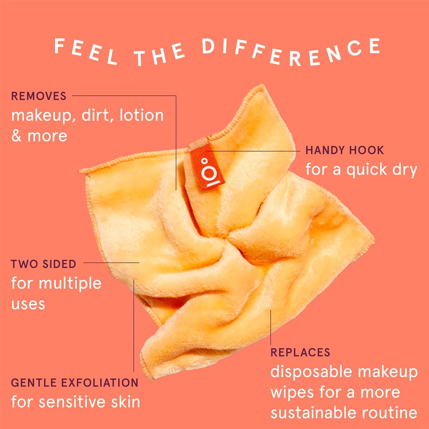 Cleanlogic Exfoliating Face Cloths - Dual-Texture 3 Pack for Sensitive Skin Cleansing