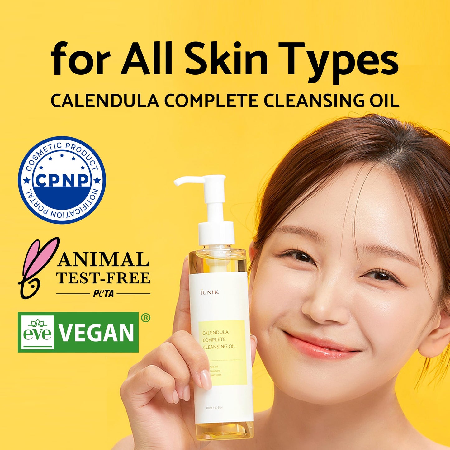 IUNIK Centella Calming Moisture Daily Sunscreen SPF 50+ PA++++ Matte & No White Cast Centella Asiatica w/ Calendula Cleansing Oil Kit