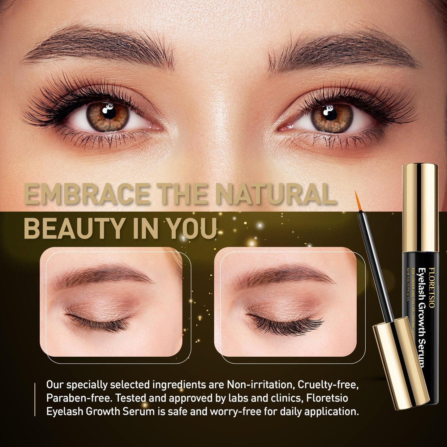 Eye Lash Serum for Eyelash -Rapid Growth Advanced Eye Lash Serum With Irritation-Free Formulate for Natural Lashes and Eyebrows