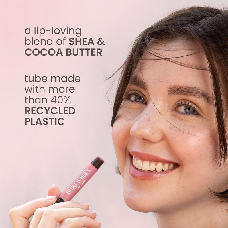 Burt's Bees Lip Shimmer - Moisturizing Tinted Lip Balm Stick | Raisin, 0.09 Oz, Buildable Color & Glowy Finish