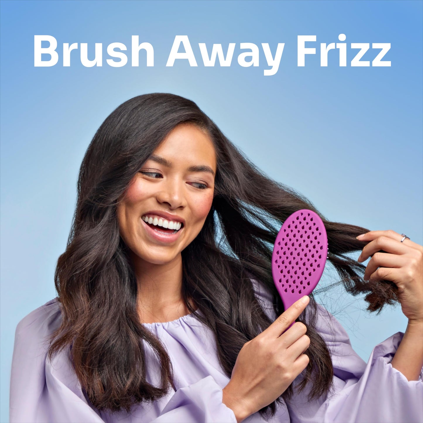 Wet Brush Frizz-Free Detangler Brush with Ionic Technology, Purple, Provides Frizz Control, Reduces Static, and Smooths All Hair Types, Best For Dry Hair, Made for Women, Men & Kids
