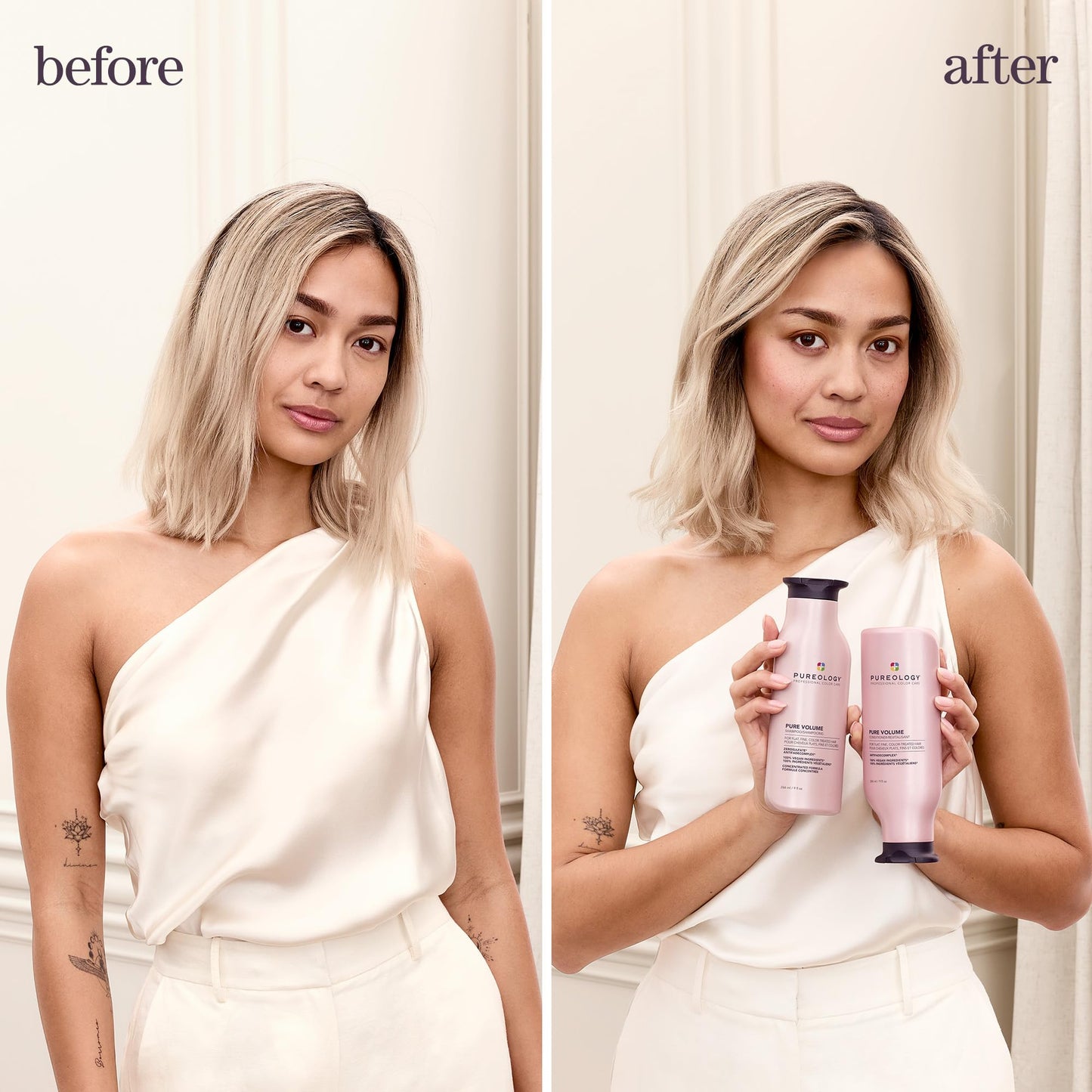 Pureology Pure Volume Shampoo - Enhances Volume and Movement, Lightweight Shampoo for Fine, Flat, Color Treated Hair, Sulfate-Free & Vegan, 9 Fl Oz