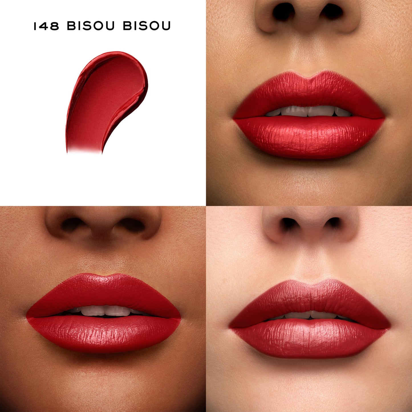 Lancôme L'Absolu Rouge Hydrating Cream Lipstick - Smudge-Resistant & Luminous Finish - Up To 18HR Comfort - 148 Bisou Bisou