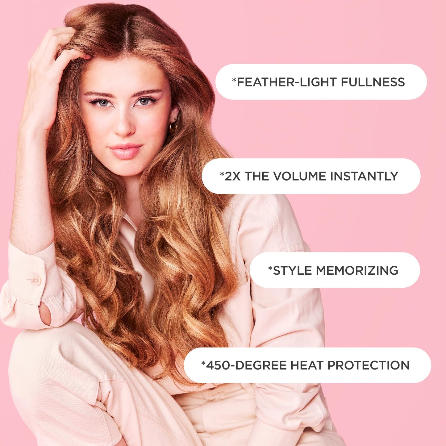 Cake Beauty Volumizing Mousse, The Big Wig - High Volume, Flexible Hold Hair Mousse with 450 F Heat Protection - For All Hair Types - 8.4 oz