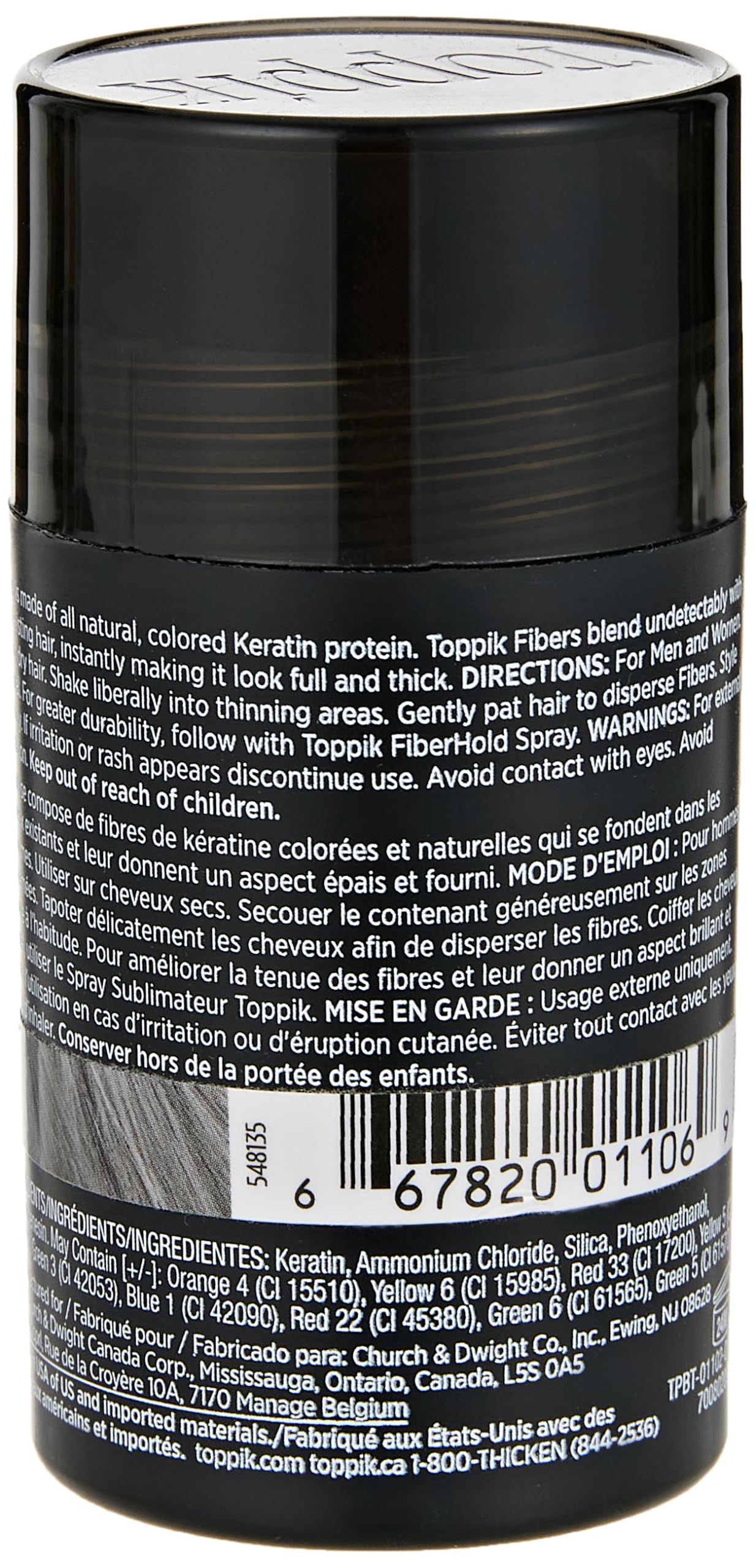 Toppik Hair Building Fibers, 12g Fill In Fine or Thinning Hair Instantly Thicker, Fuller Looking Hair 9 Shades for Men & Women