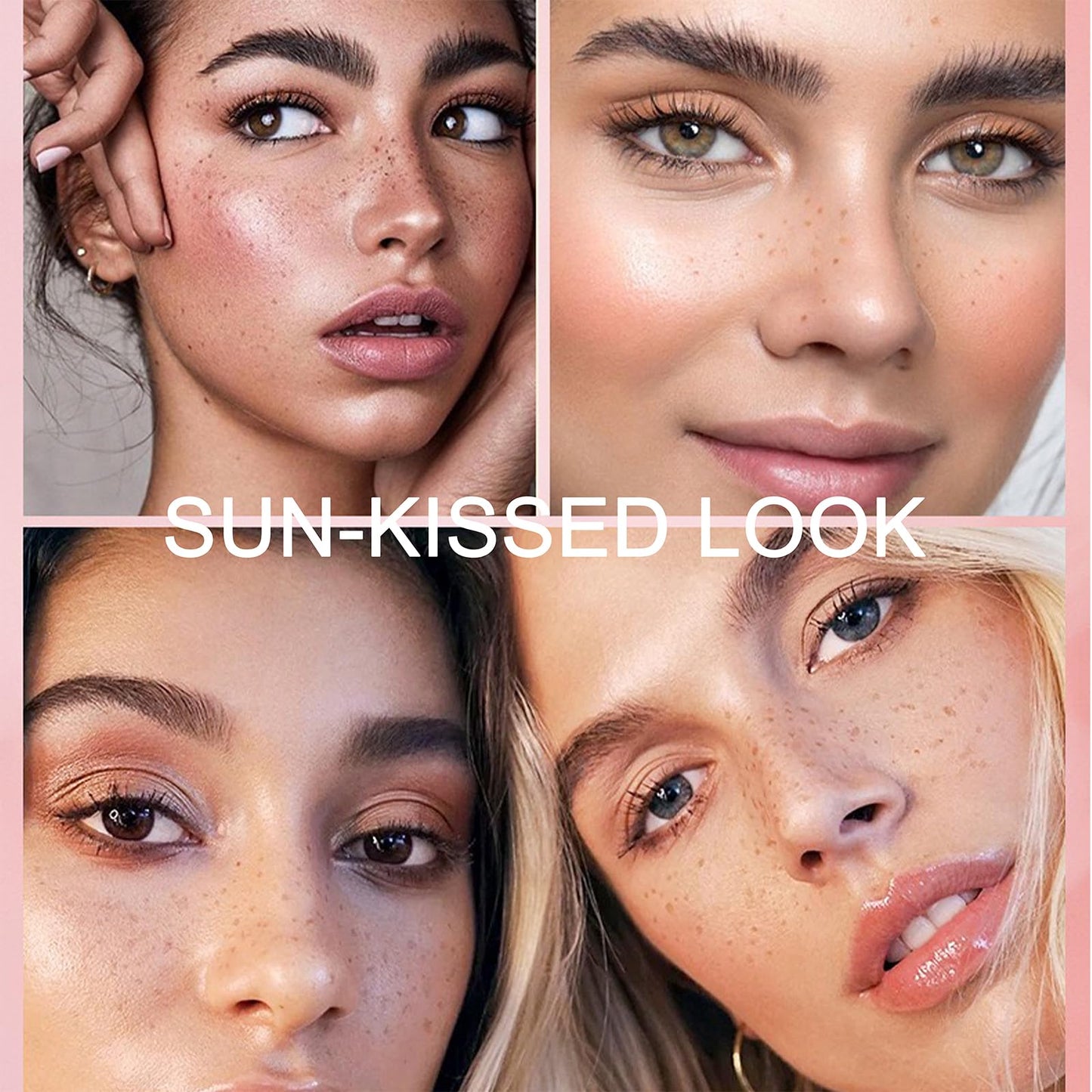 Freckle Stamp Pen,Fake Freckles Stain Marker Pencil Tool for Natural and Lifelike Sunkissed Face Freckle Makeup for Waterproof and Long-Lasting,Quick Dry 5-Point Faux Freckle Stamp Cushion, 02 Medium