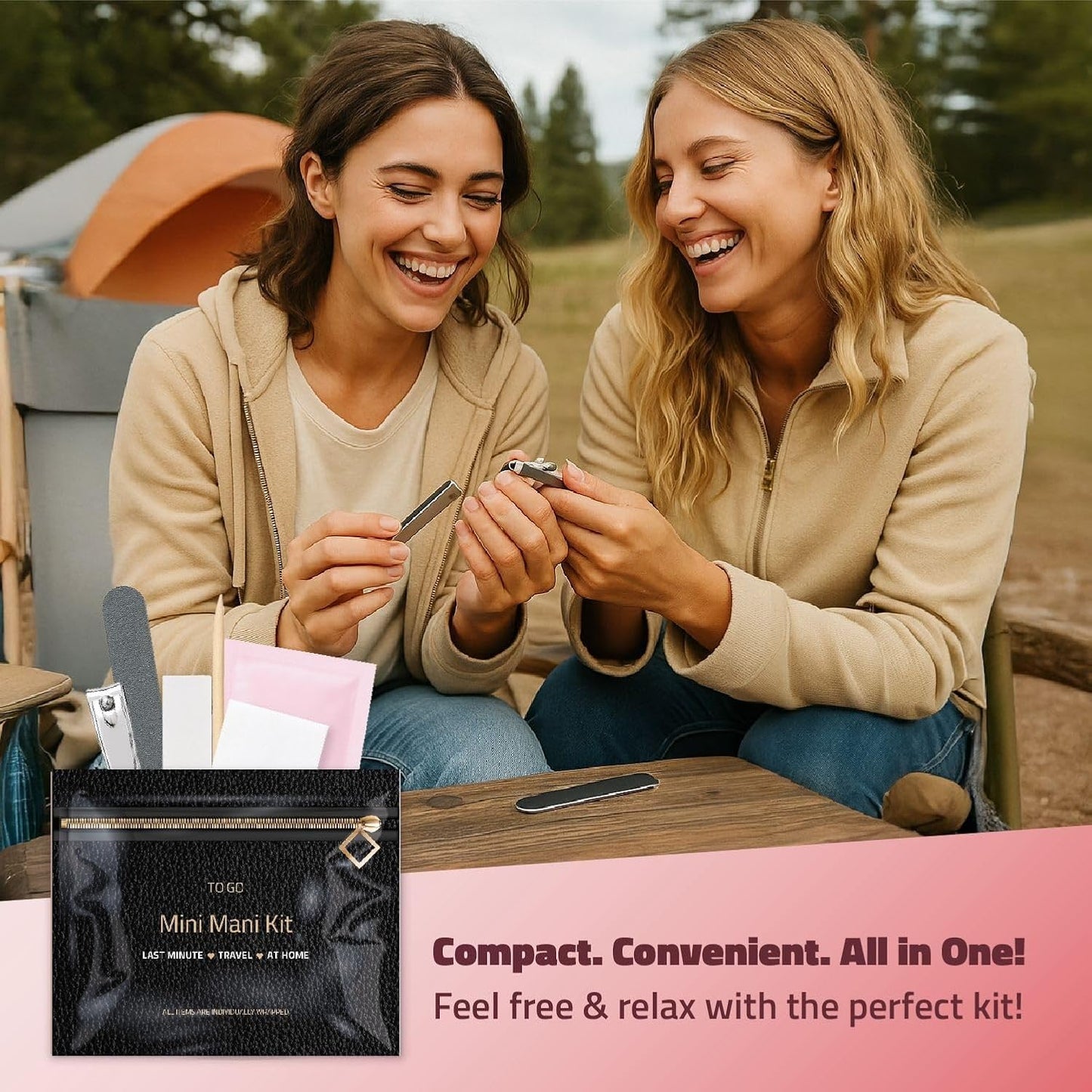 Disposable Manicure Kit - Complete One-Time Use Nail Care Set with Clipper, Buffer, File & Cuticle Stick | Ideal for Travel & Emergencies