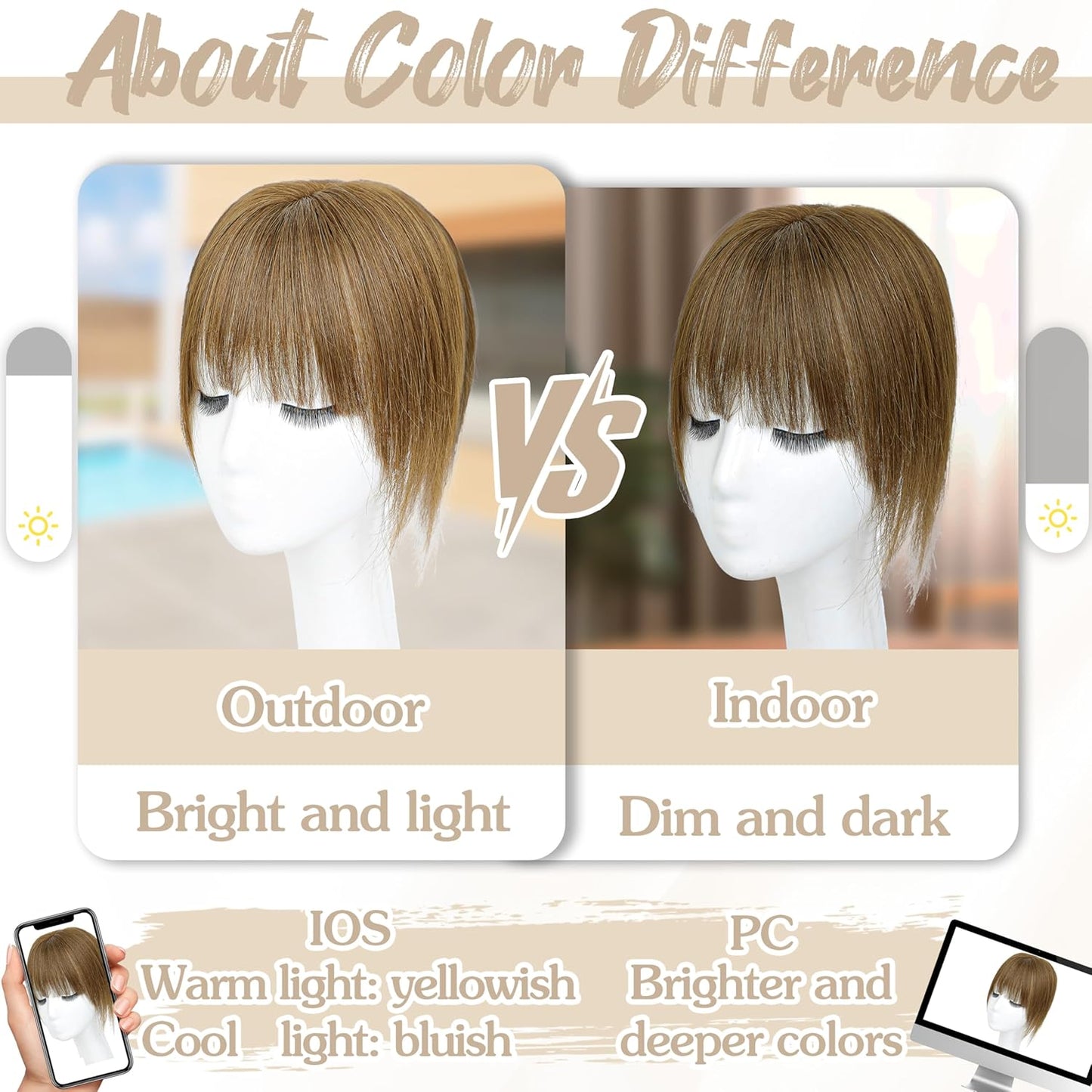 Human Hair Toppers for Women - 150% Density Clip-In Hairpiece with Bangs | 10-Inch Ash Brown for Thinning Hair
