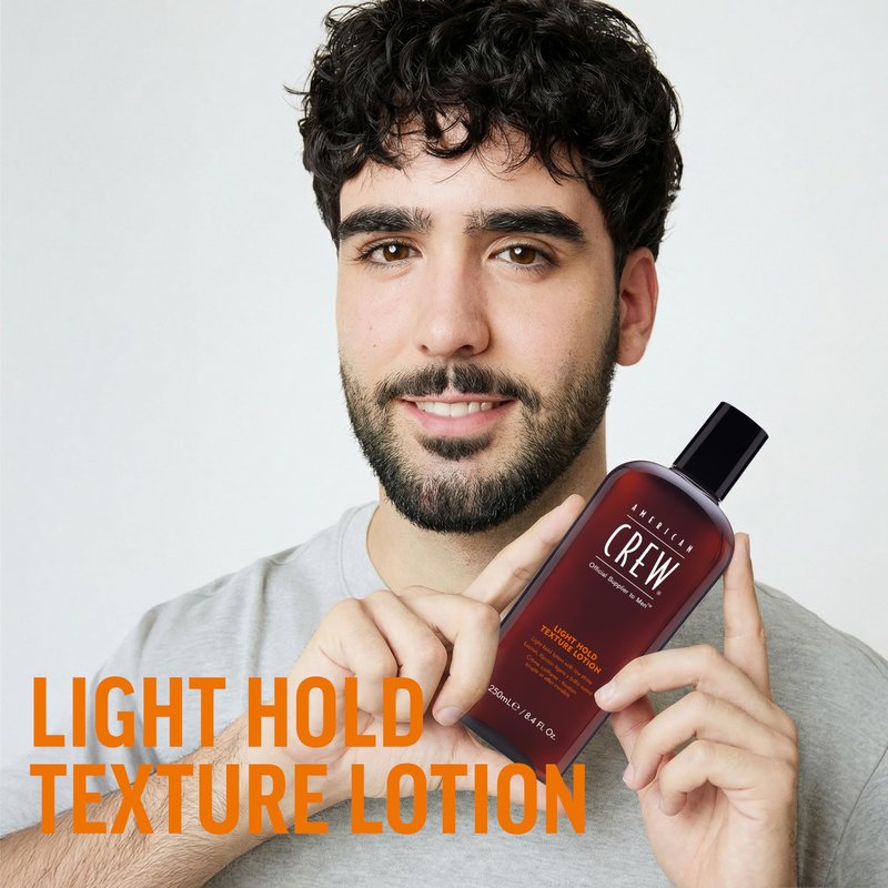American Crew Men's Hair Texture Lotion, Lightweight, Light Hold for Fine & Thin Hair, Natural Finish & Low Shine, 8.4 fl oz