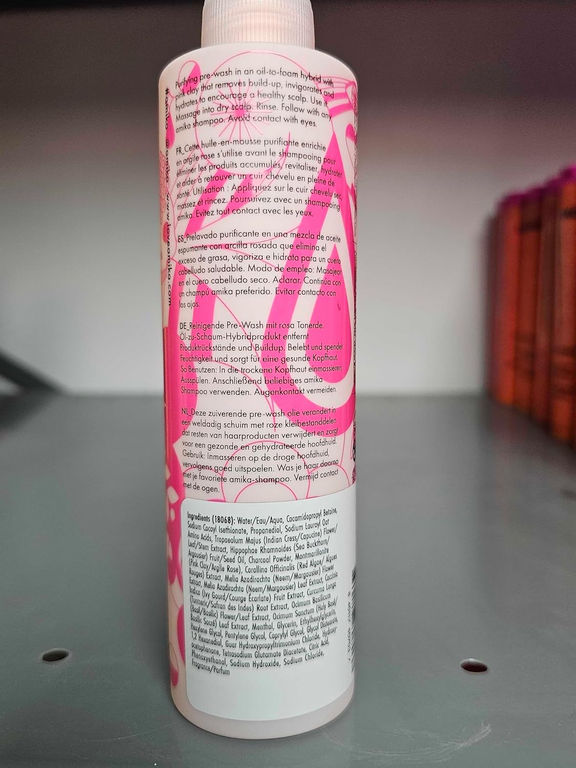 Amika Reset Pink Charcoal Scalp Cleansing Oil - Unisex 6.7 oz | Deep Clean & Refresh Hair
