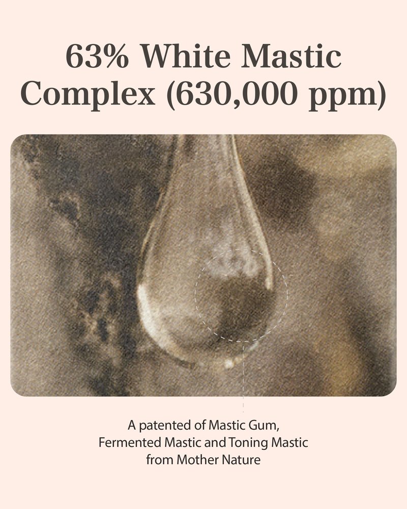 Mastina Mastic Ampoule - Facial Serum for Glass&Radiant Skin. White Mastic Complex 63% + Tranexamic Acid 2% + Niacinamide 5% Acid, Korean Skin Care (Dropper, 0.5fl oz)