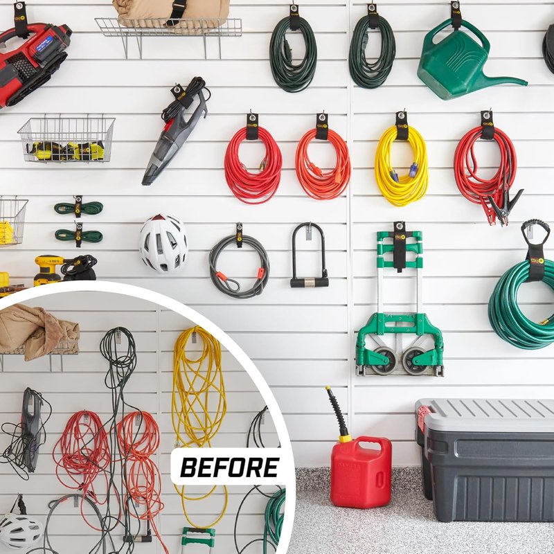 Heavy-Duty Storage Straps - Assorted 6 Pack for Garage & RV | Cable Management & Organizer