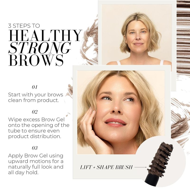 Fitglow Beauty Plant Protein Brow Gel - Natural Vegan Eyebrow Enhancer | Thickening & Volumizing Formula | 4g - Taupe Blonde