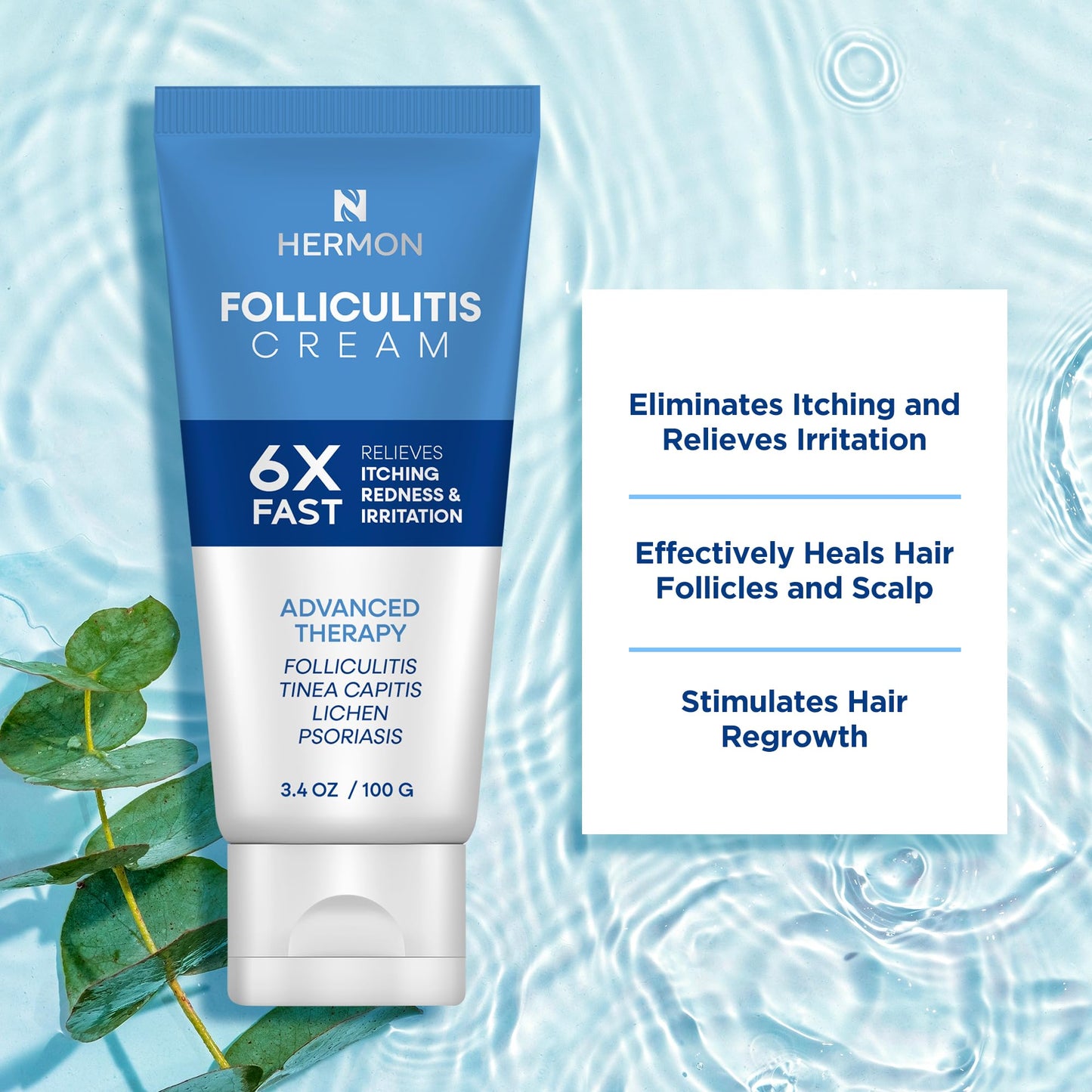 Hermon Folliculitis Cream: Effective for Folliculitis Scalp Face and Body 2Packs
