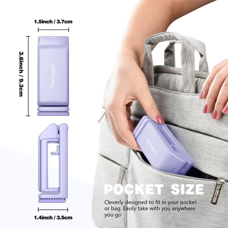 Perilogics Airplane Phone Holder Mount Universal in Flight Hands Free Viewing with Multi-Directional Dual 360 Degree Rotation (Lavender)