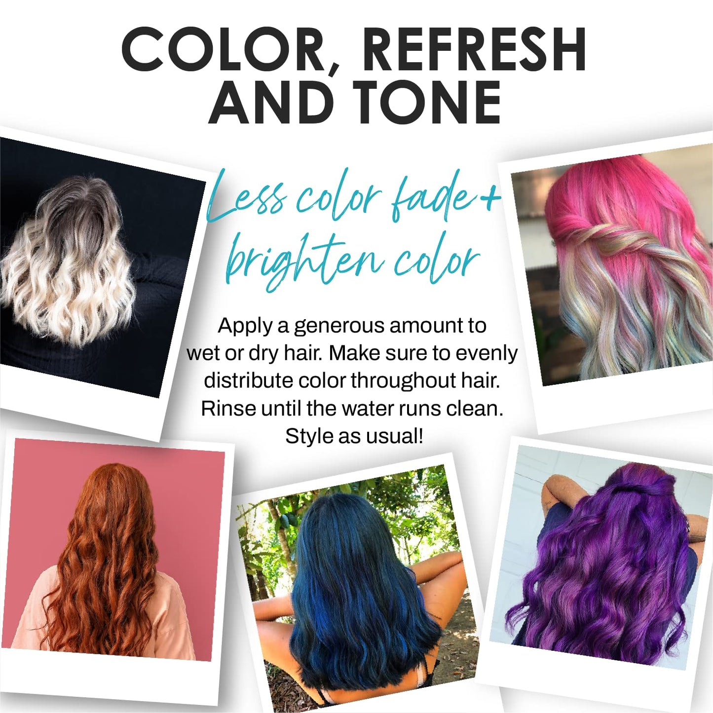 KERACOLOR Kit of 3-in-1 (Cleanse + Conditioner + Color) Platium Semi-Permanent Hair Dye and Finishing Hair Spray 10oz