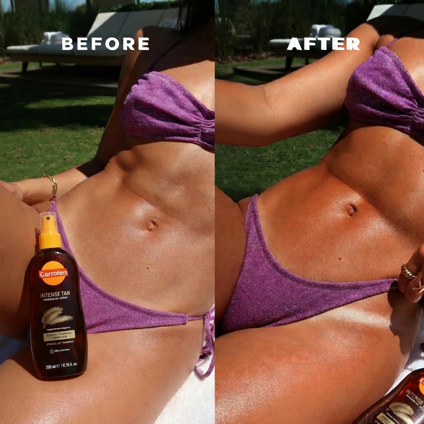 Carroten Intensive Tanning Oil Spray | Browning Oil Tan Accelerator | Vitamin E with Carrot & Coconut Oils | Water-Resistant, Silky Hydration | Coconut Fragrance | Made in Greece | 6.7 oz + Wipe