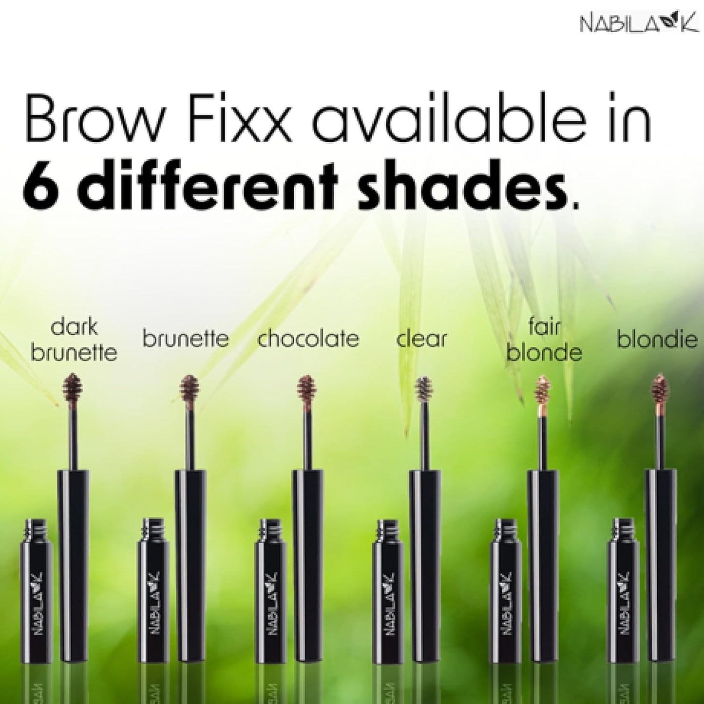 Nabila K Brow Fixx Tint & Shaper - Waterproof Brunette Eyebrow Gel for All | Travel Size 0.11 oz