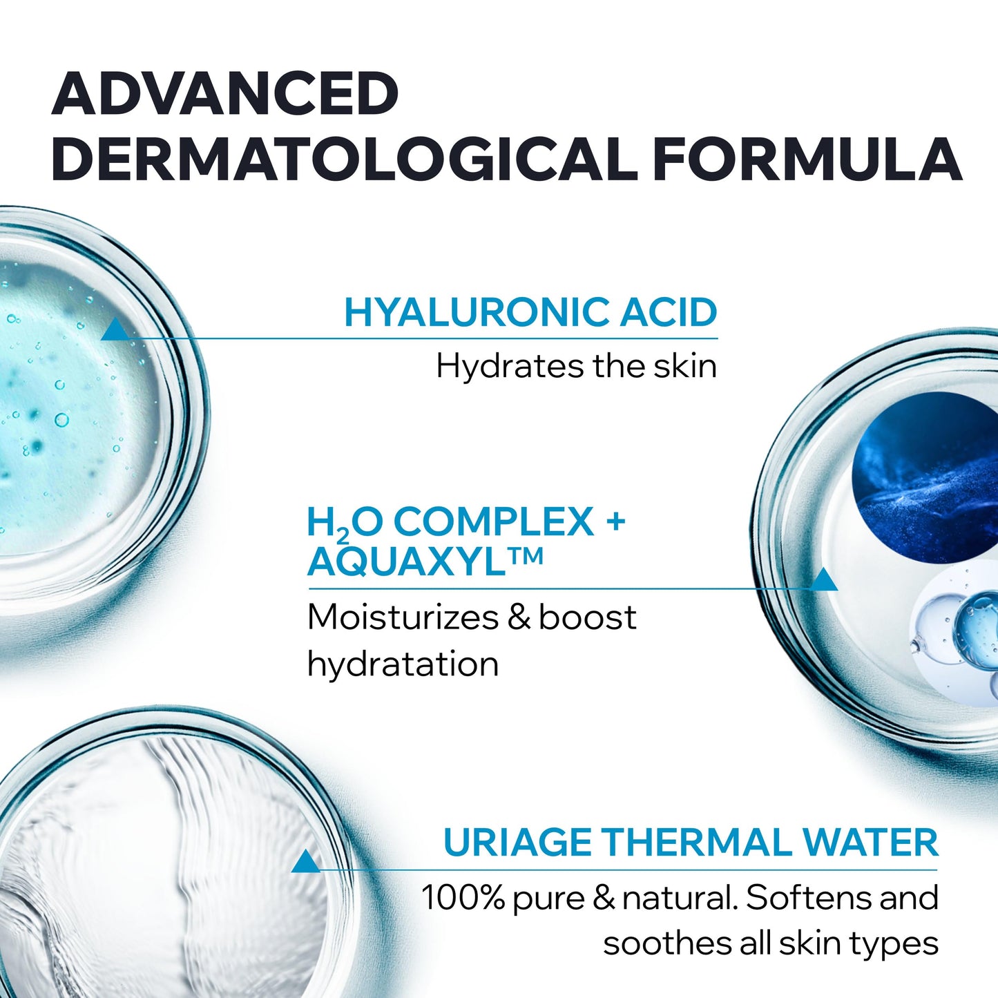 Uriage Eau Thermale Moisturizing Face Cream With Hyaluronic Acid, 24H Hydration, Brightness & Softness, Fresh & Light Face Moisturizer, Lovely Floral Scent, Non-Comedogenic