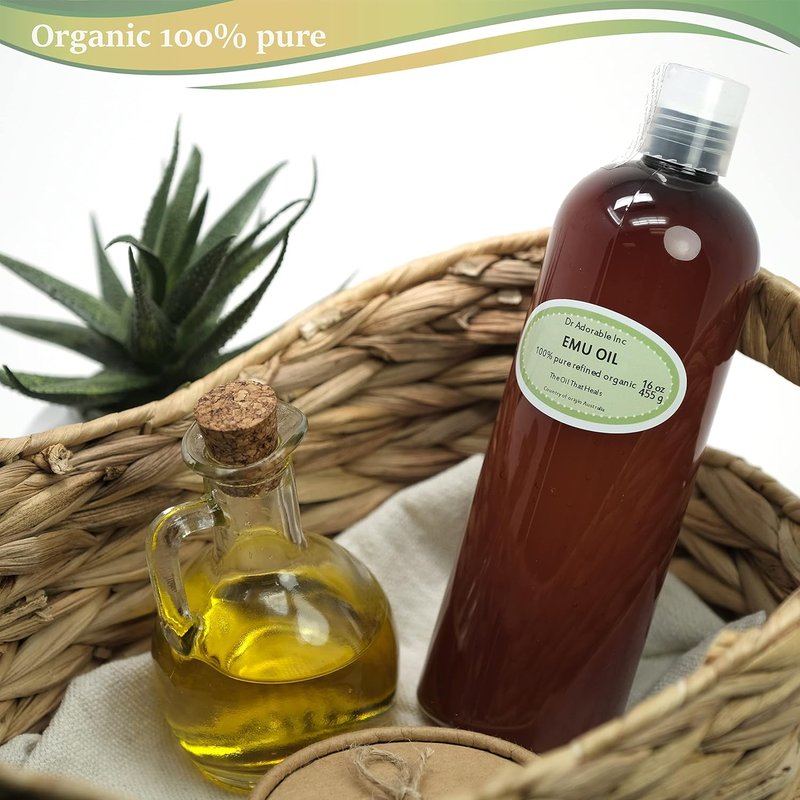 Emu Oil - 100% Pure Natural Creamy Oil for Skin & Hair - 16 oz