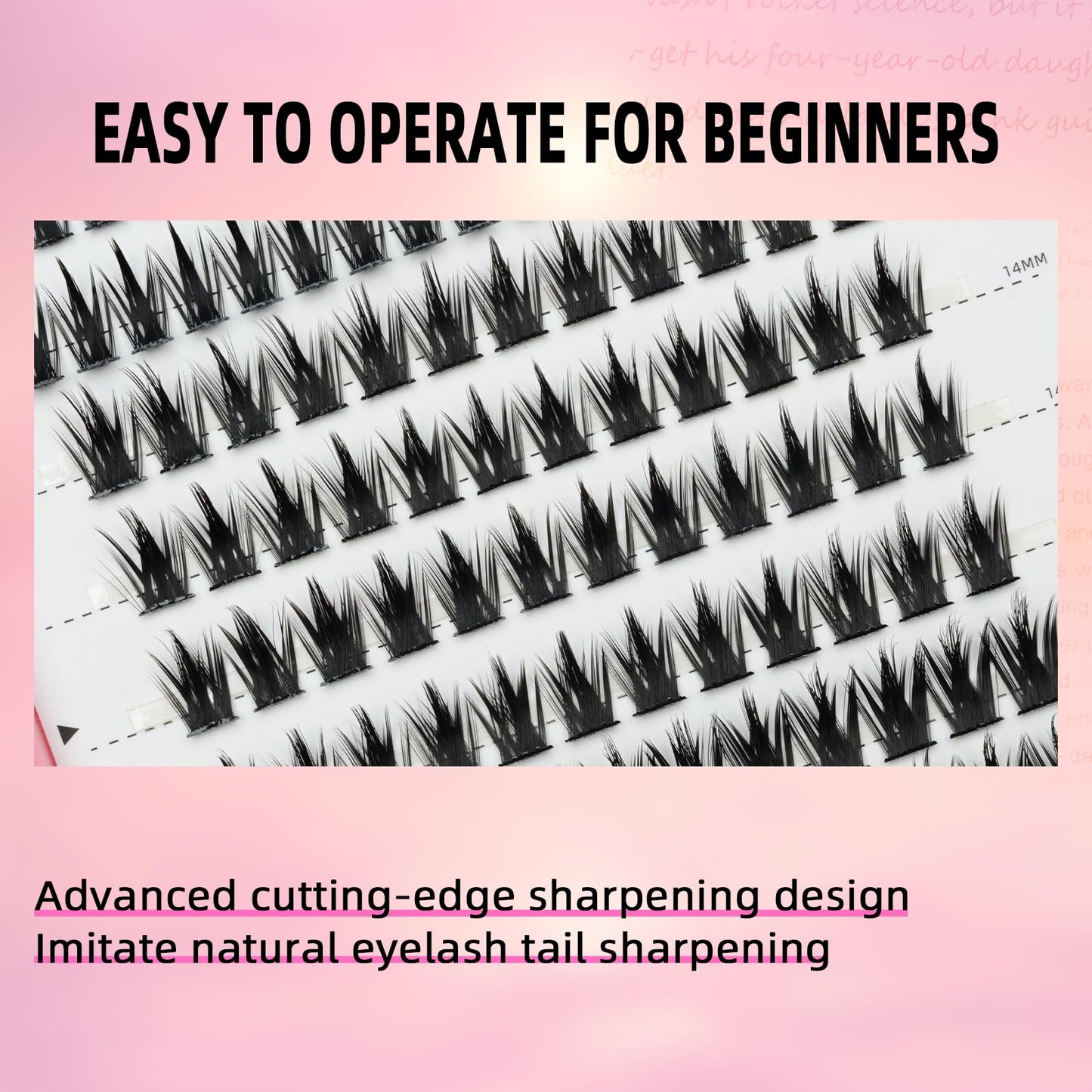 Miz Barn 312PCS Cluster Diy Lash Extensions Individual Lashes Ultra-Large Capacity Wispy Manga Lashes Individual Cluster Lashes Kit for Self Application (4 Styles Mixed)