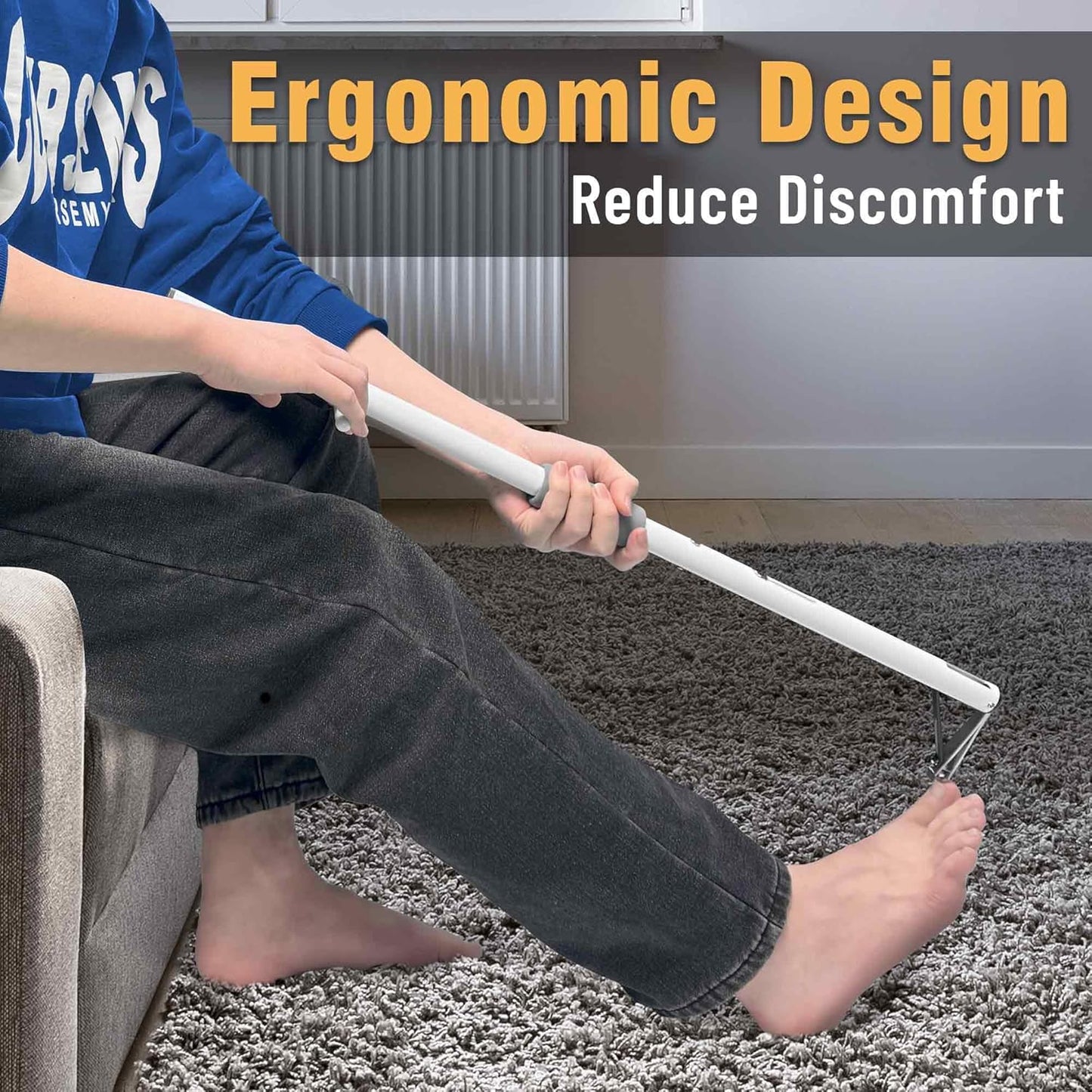 Long Handled Toenail Clippers - Ergonomic Design for Thick Nails | Ideal for Seniors & Arthritis Sufferers, 50cm